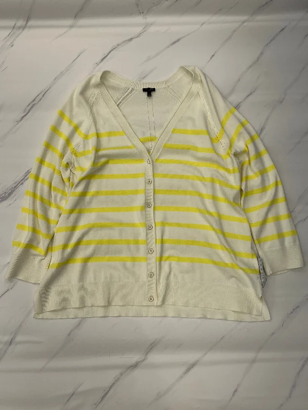 Women's Knitted SweatersSweater Cardigan By Talbots In Yellow, Size: 3x