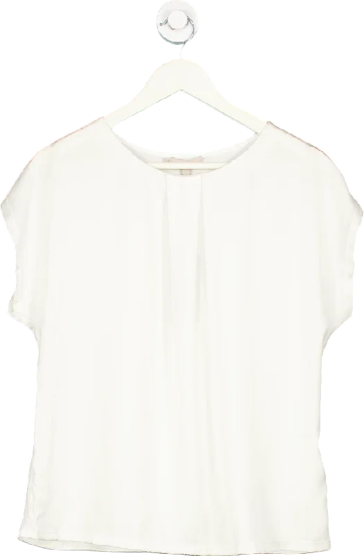 Women's Flounced SweatersHobbs Ivory Nita Top UK L