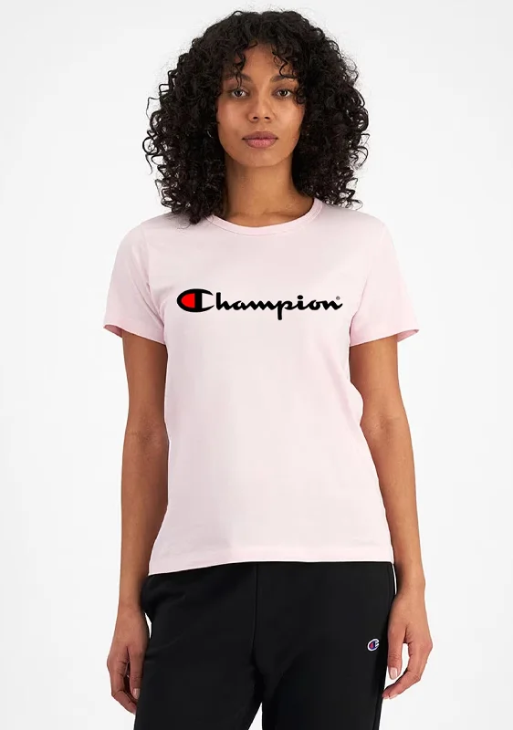 Women's Blouse with Mandarin CollarChampion Womens Script Short Sleeve Tee <br> CVRGN MMY