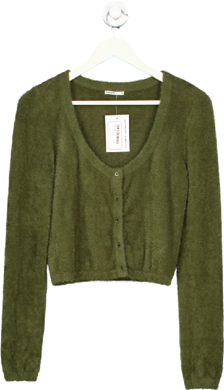 Women's Shetland Wool SweatersHouse of CB Green Fluffy Cardigan UK M