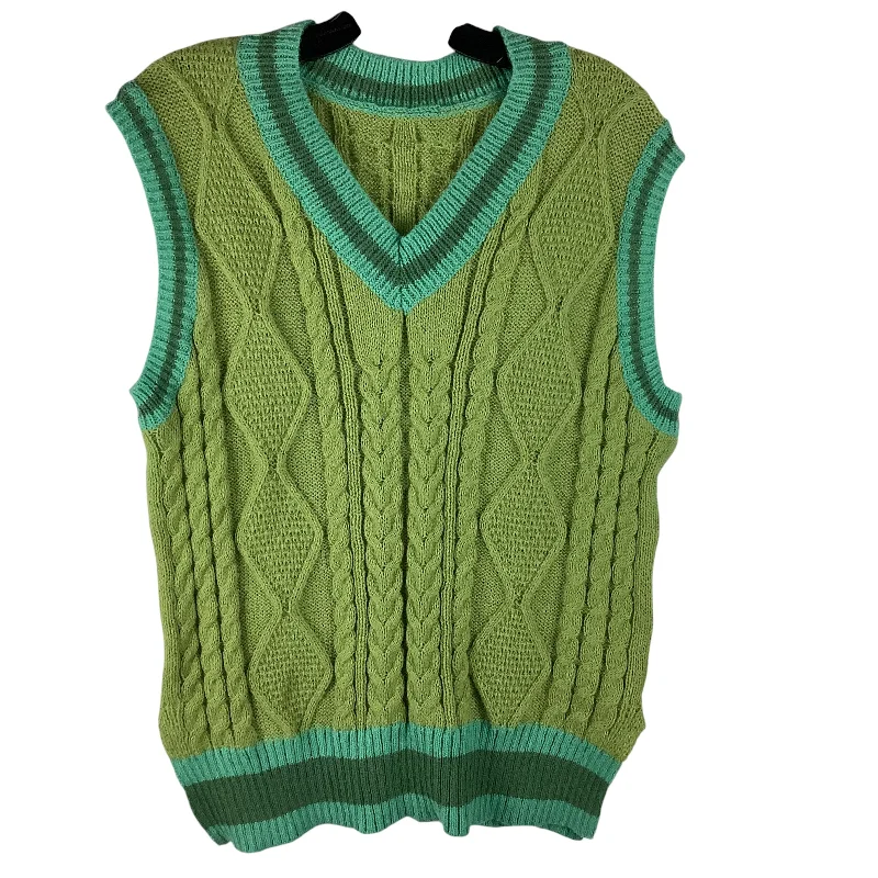 Women's Serbian Wool SweatersSweater Short Sleeve By Shein In Green, Size: L