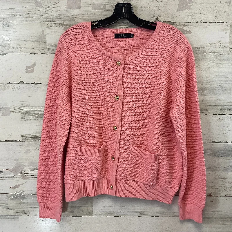 Women's Azerbaijani Wool SweatersSweater Cardigan By LILLSORY In Pink, Size: Xl