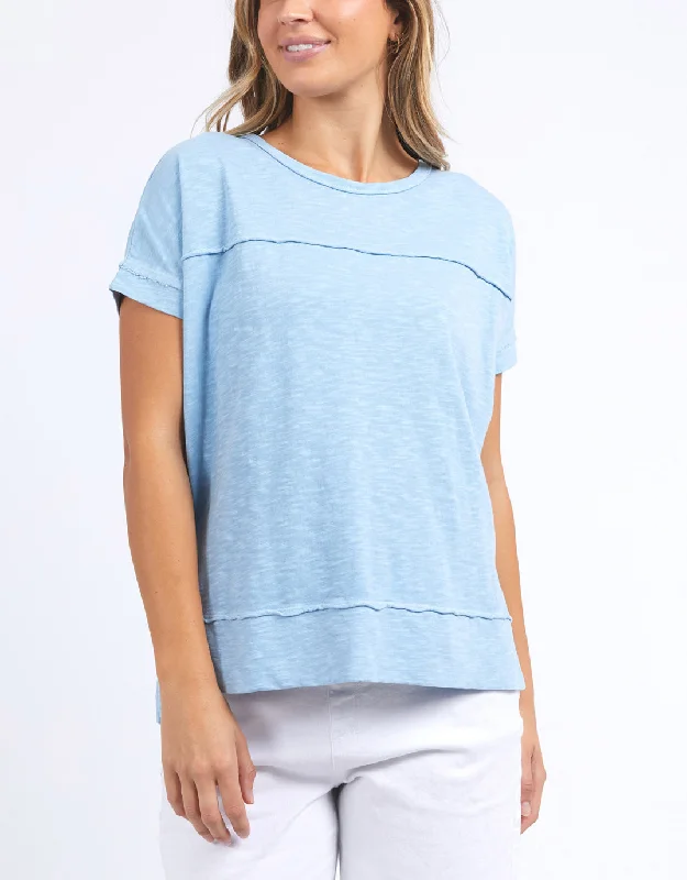 Women's Blouse with Peter Pan CollarAllison Tee - Blue Bell