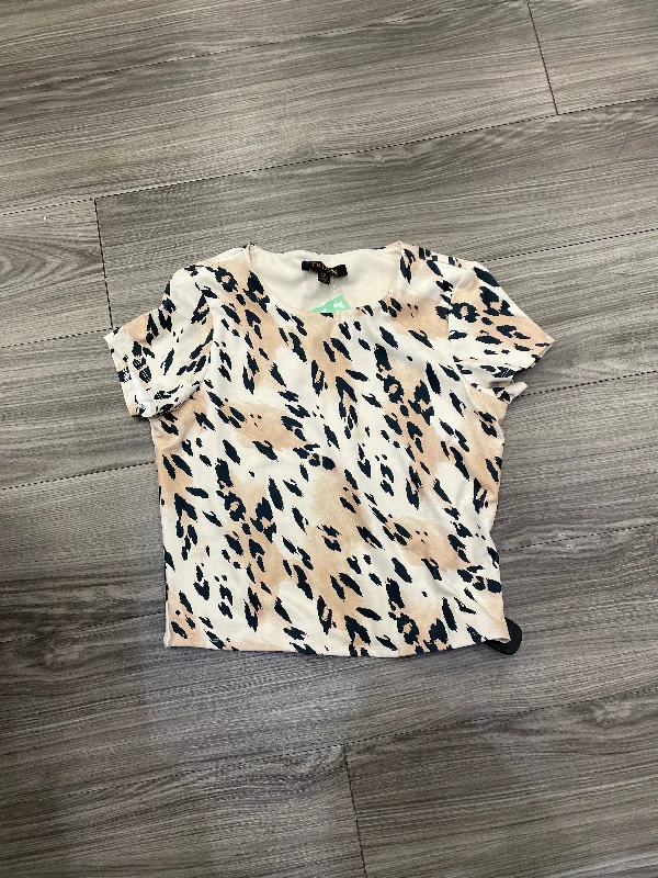 Women's Blouse with HoodBlouse Short Sleeve By Truth In Animal Print, Size: S