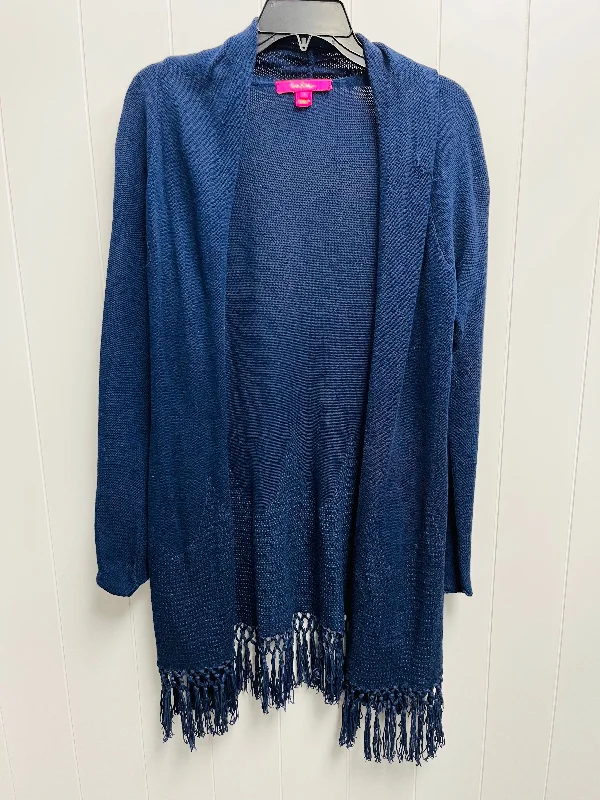 Women's Square Collar SweatersSweater Cardigan By Lilly Pulitzer In Navy, Size: S