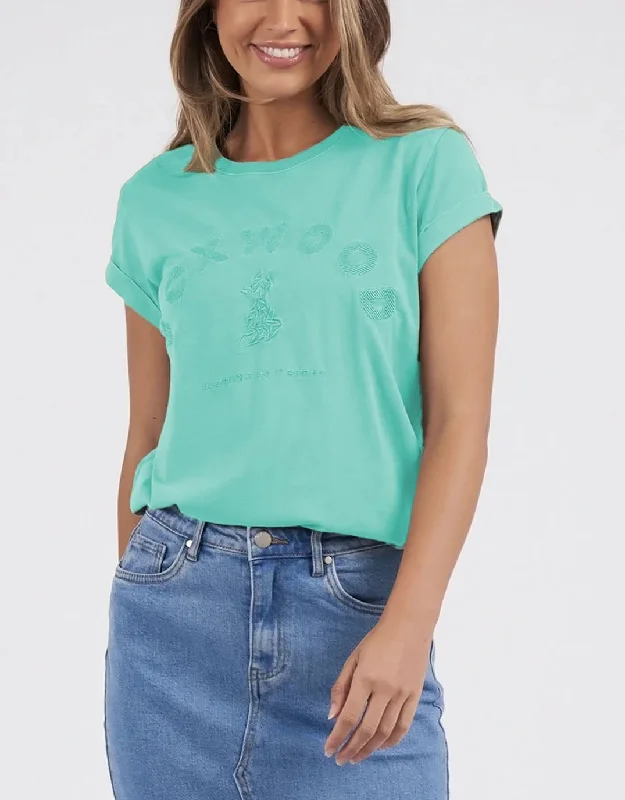 Women's Blouse with Square CollarEffortless Tee - Neon Mint