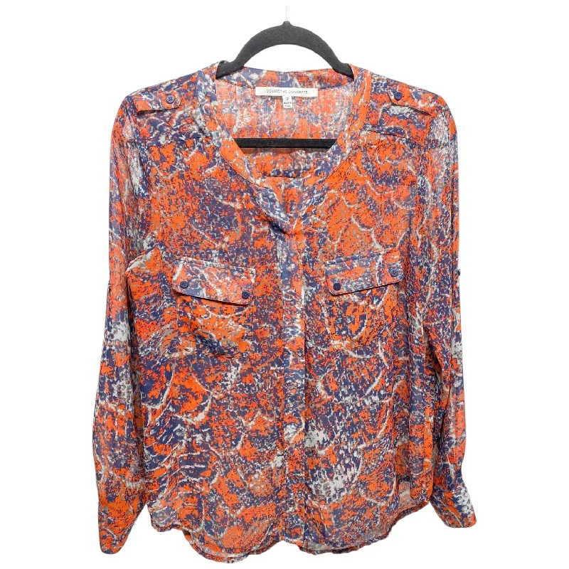 Women's Blouse with Boat NeckBlouse Long Sleeve By Collective Concepts In Multi-colored, Size: Sp