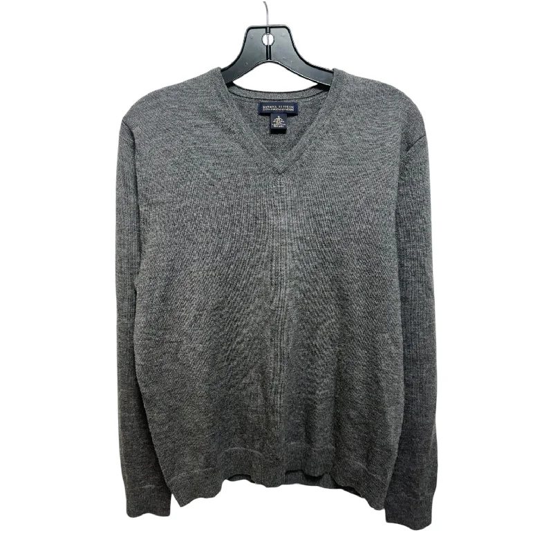 Women's Low Collar SweatersMerino Wool Sweater By Banana Republic In Grey, Size: M