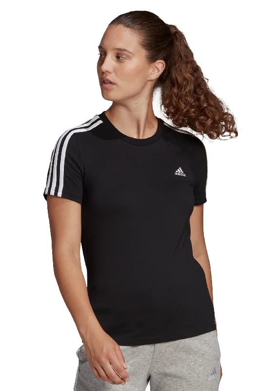 Women's Blouse with Three-Quarter SleevesAdidas Womens 3 Stripe Tee <BR> GL0784