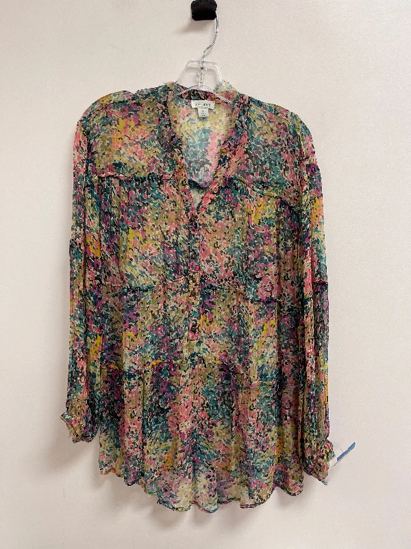 Women's Blouse with TasselsBlouse Long Sleeve By Sundance In Multi-colored, Size: S