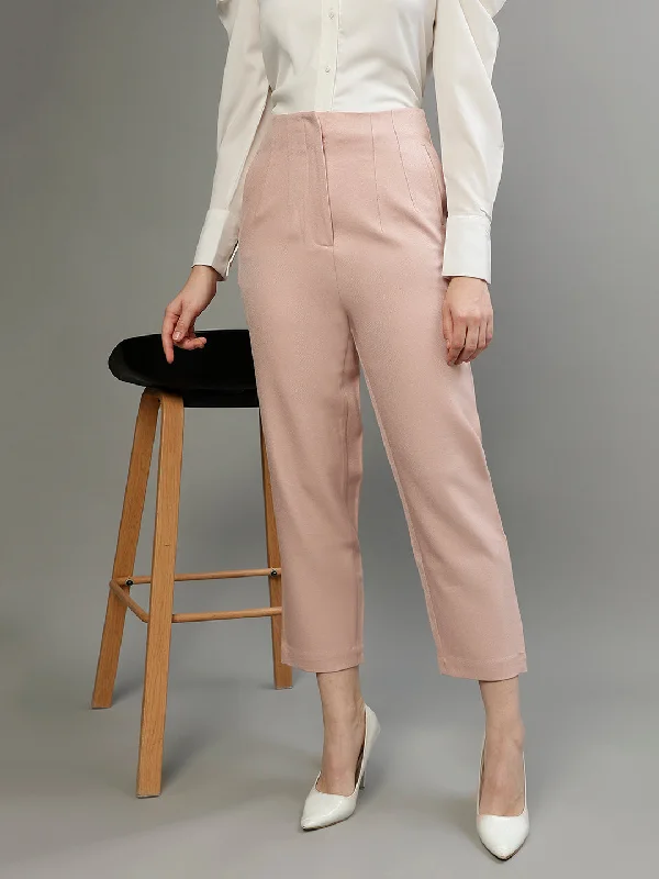 Women's Blouse with High CollarCentre Stage Women Solid Slim Fit Trouser