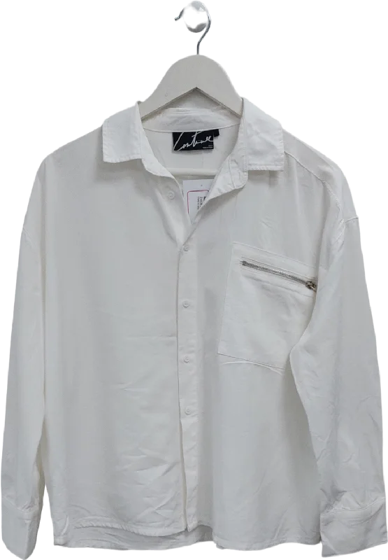 Women's Latvian Wool SweatersThe Couture Club White Zip Pocket Detail Shirt UK 6