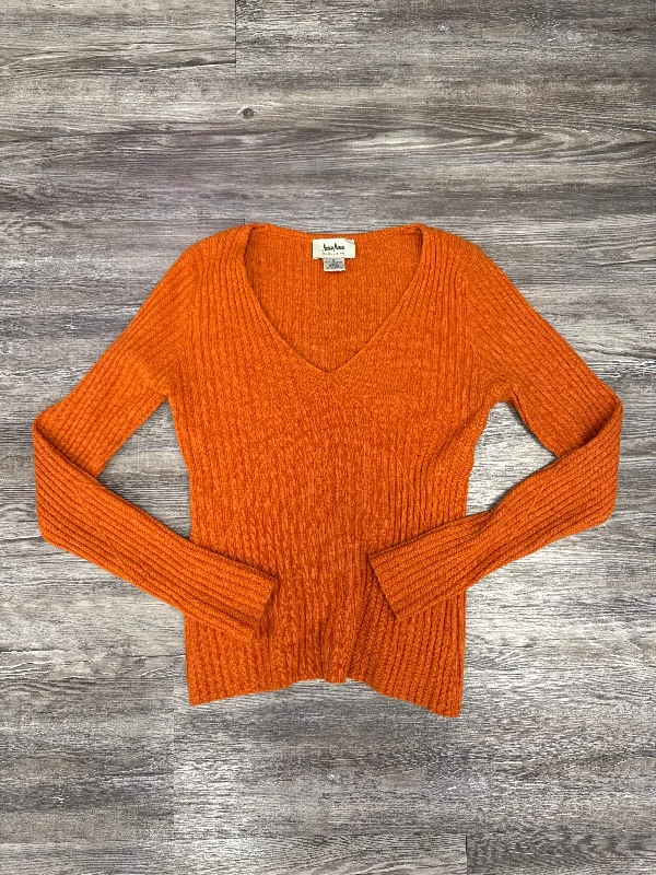 Women's Sweetheart Collar SweatersSweater Cashmere By Neiman Marcus In Orange, Size: S