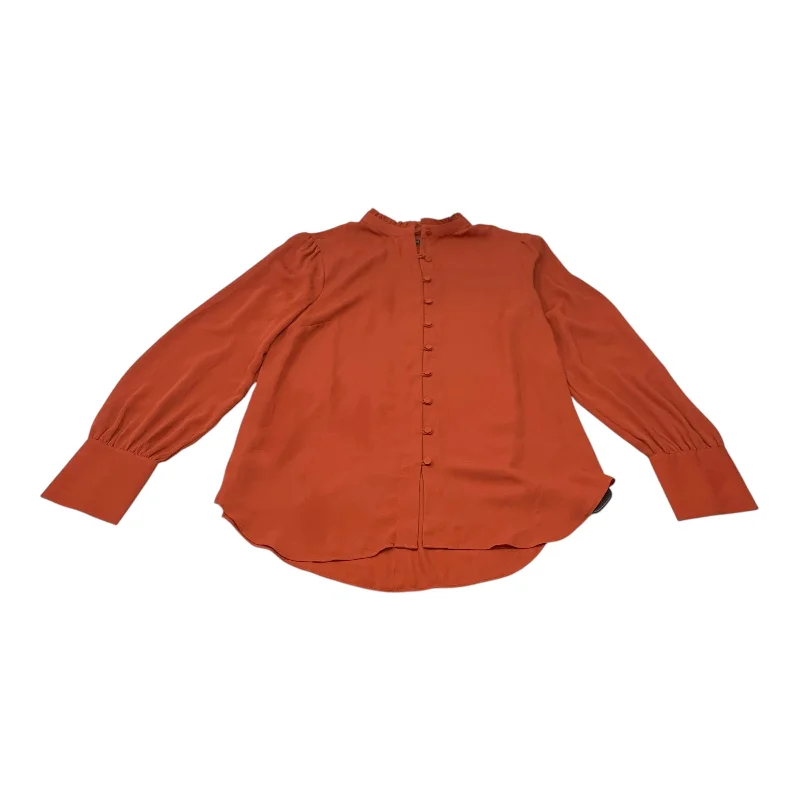 Women's Blouse for Casual WearBlouse Long Sleeve By Ann Taylor In Orange, Size: M