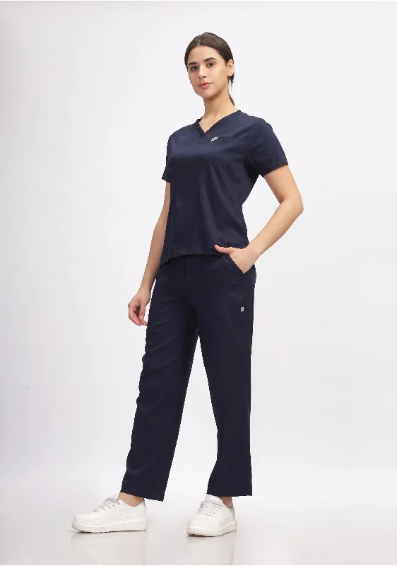 Women's Blouse with Wide CollarEcoflex Lite Women's (Navy) Scrubs