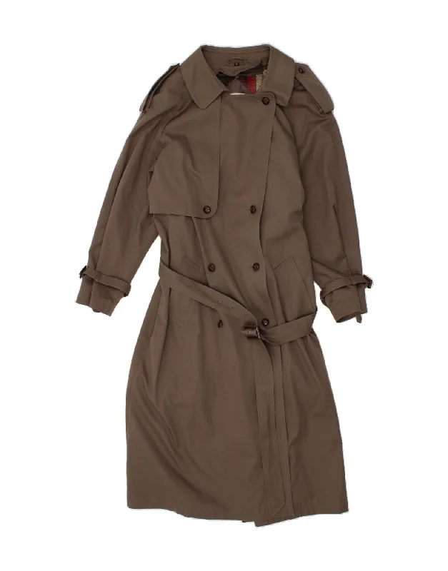 Women's Coats with Fur Trimmed SleevesENSIGN Womens Trench Coat UK 18 XL Brown Polyester