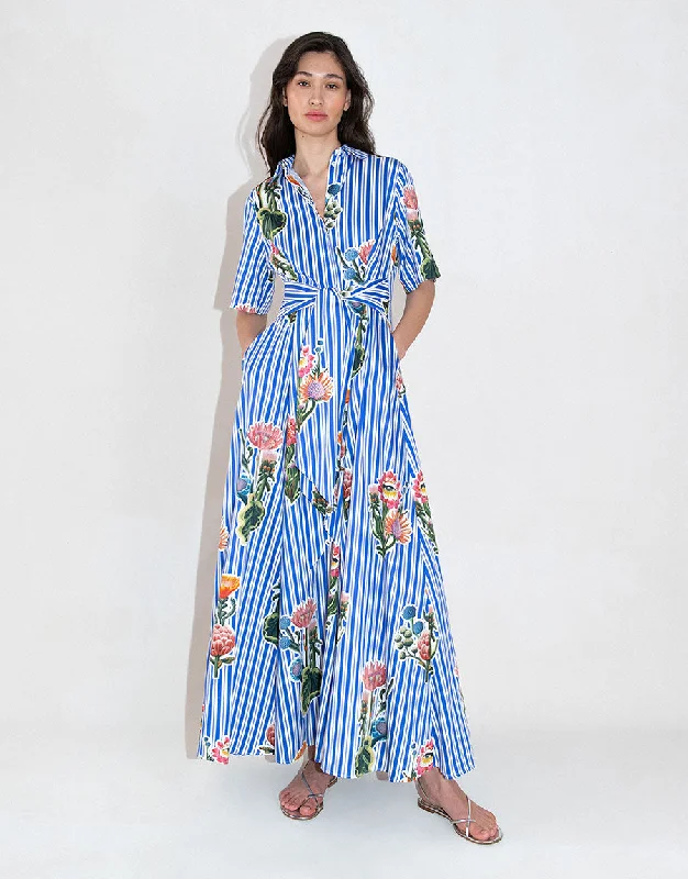 Women's Halter DressesPosie Cotton Maxi Dress - California Garden