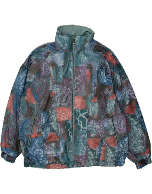 Women's Trench CoatsRUCANOR Womens Windbreaker Jacket UK 14 Medium Multicoloured Patchwork