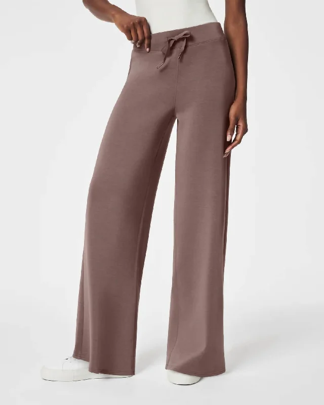 Women's Jodhpurs with Asymmetrical HemAiressentials Wide Leg Pants In Mauve