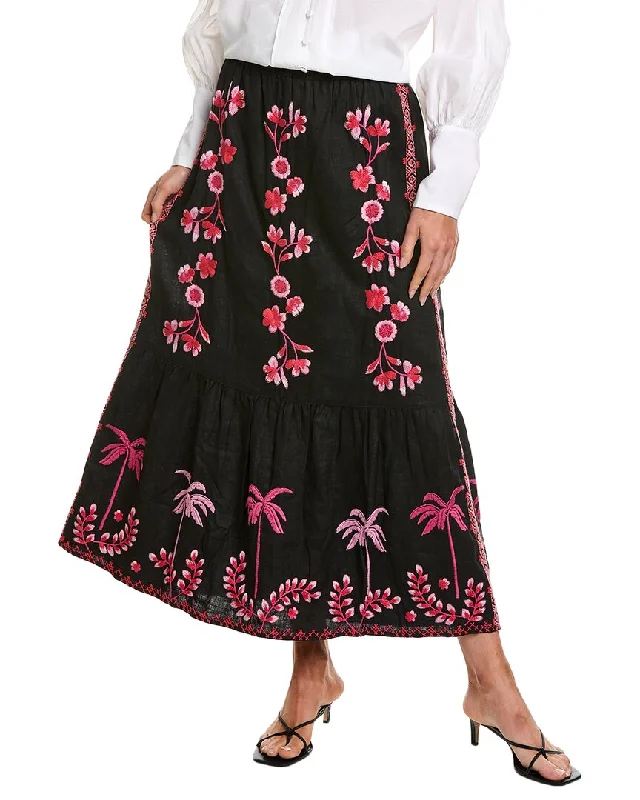 Women's Fashionable SkirtsJohnny Was Tiered Linen Skirt