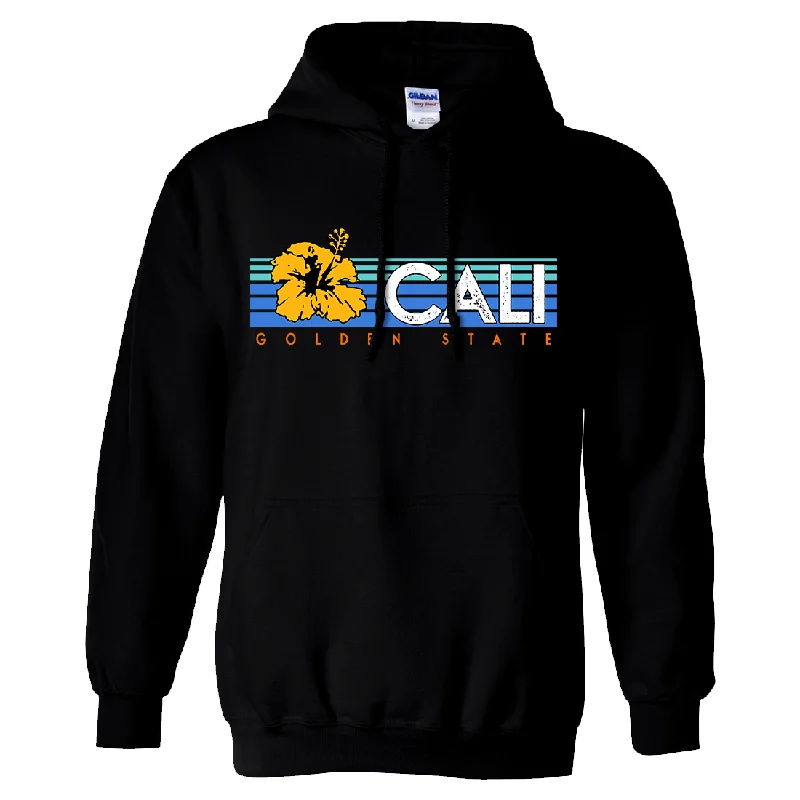 Women's Hooded Sweatshirts with Chevron LiningCali Golden State Hibiscus Sweatshirt Hoodie