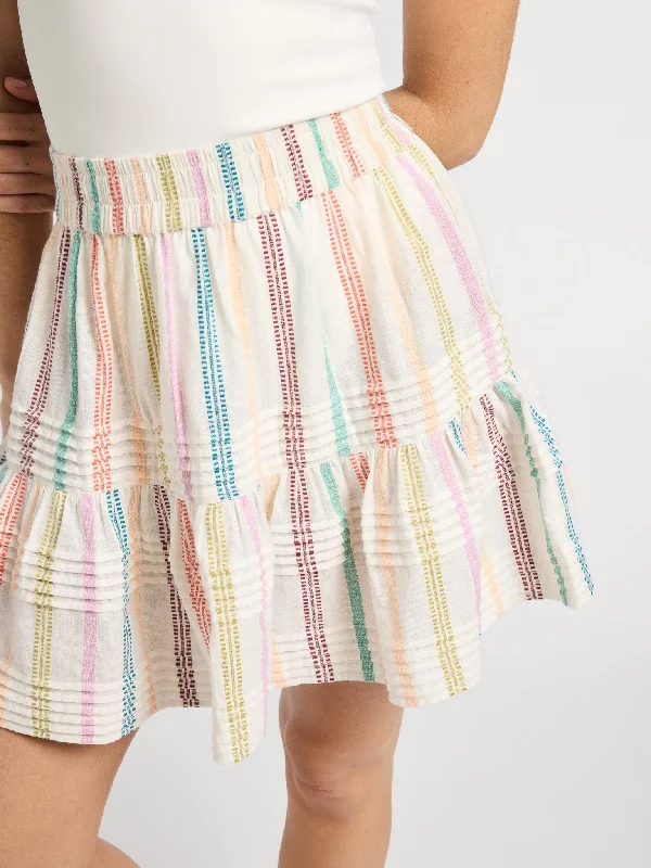 Women's Rounded Hem SkirtsRowan Skirt in Mallorca Stripe