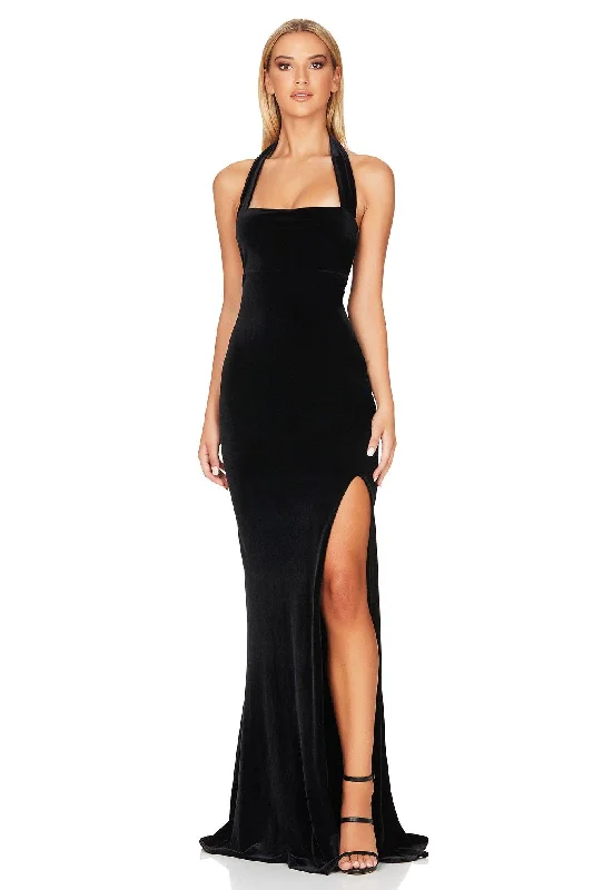 Women's Cut-Out DressesNookie Vera Velvet Gown - Black