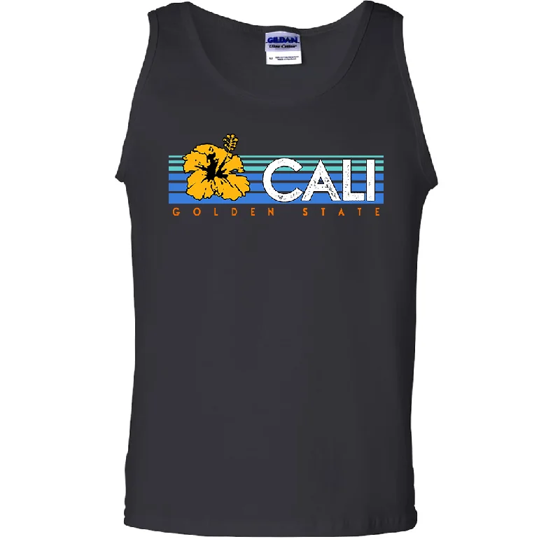 Women's Hooded Sweatshirts with Chevron LiningCali Golden State Hibiscus Asst Colors Tank Top