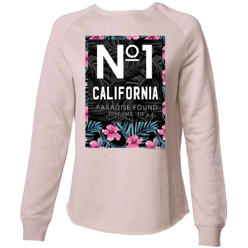 Women's Hooded Sweatshirts with Button ClosureNo 1 California Paradise Found Super Soft Crewneck Sweater