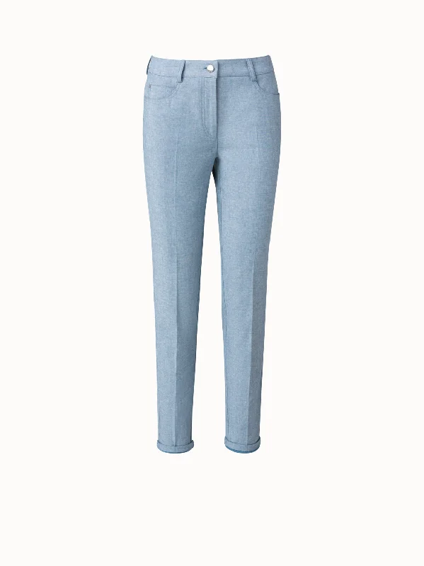 Women's Jodhpurs with ButtonsMagda Pant In Cotton Denim Stretch