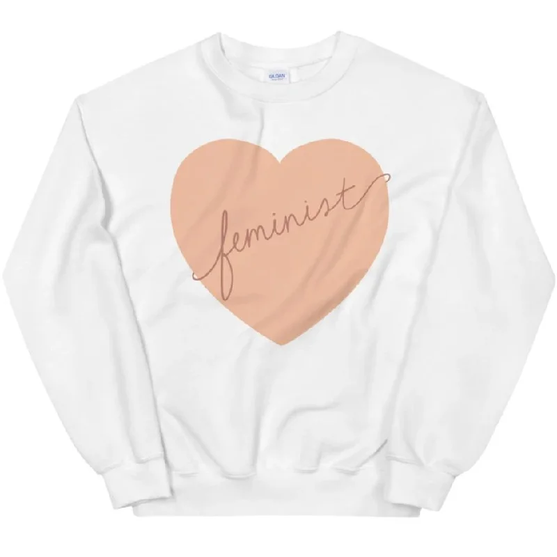 Women's Hooded Sweatshirts with Houndstooth LiningFeminist Heart -- Sweatshirt