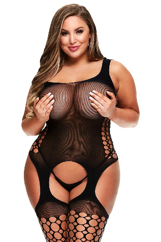 women's pajamas for all-night comfortseamless high-cut pantiesBaci Plus Size Garter Bodystocking XL