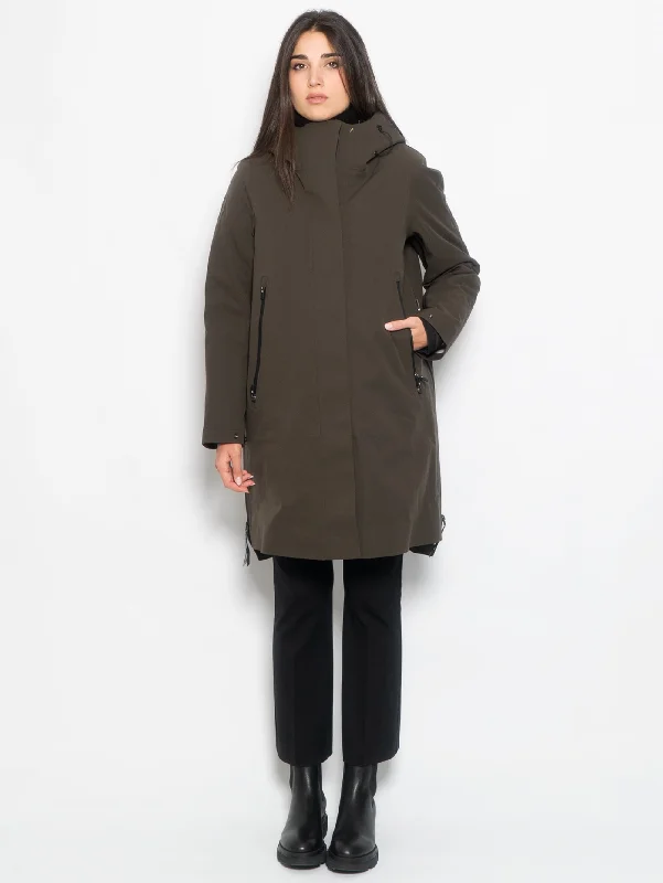 Women's Coats with Fur Trimmed PocketsParka Tre in Uno Planck Donna Caffè