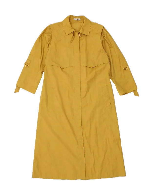 Women's Coats with Fur Trimmed ButtonsJOBIS Womens Trench Coat IT 40 Small Yellow