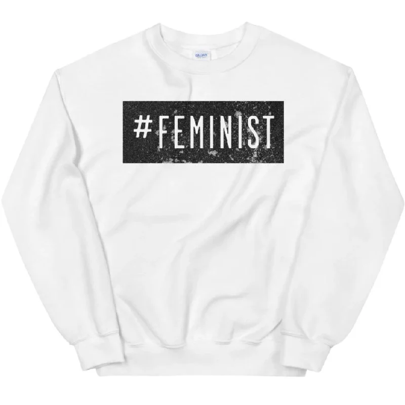 Women's Hooded Sweatshirts with Gradient Lining#Feminist -- Sweatshirt