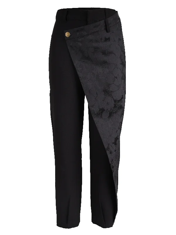 Women's Jodhpurs with Square CollarXAVIA draped trousers - Black