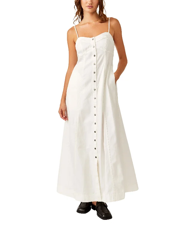 Women's Shirt Collar DressesJust Jill Maxi in Ivory