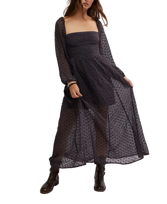 Women's Peter Pan Collar DressesMalina Maxi in Dark Scales