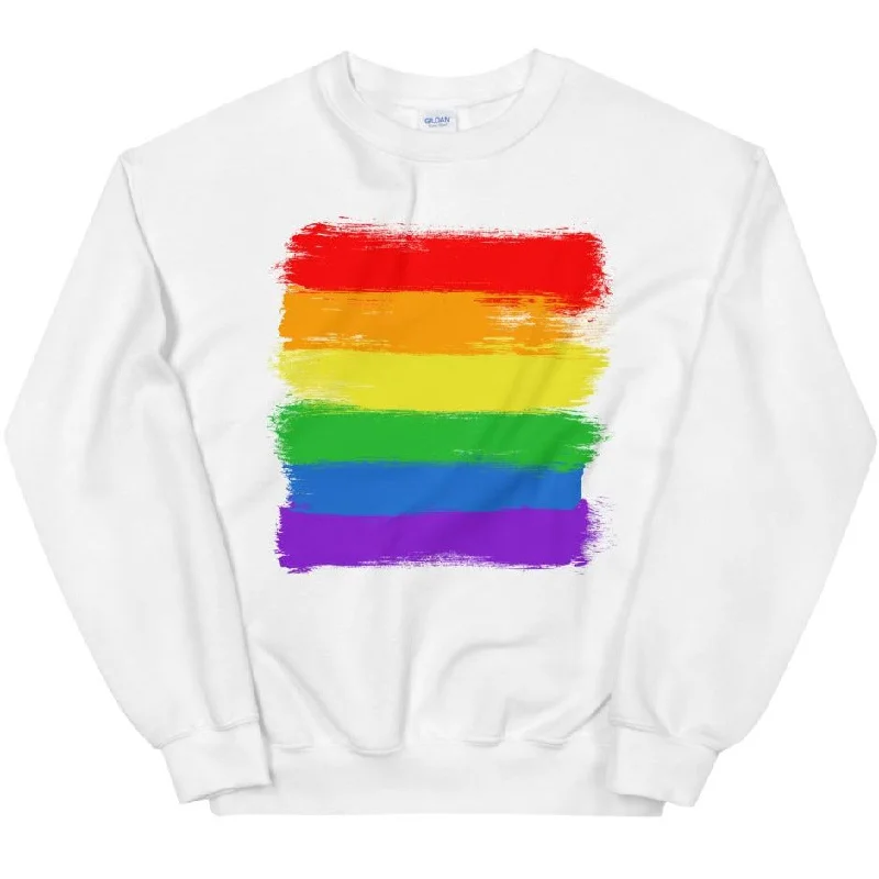 Women's Hooded Sweatshirts with Fleece LiningLGBTQIA+ Flag -- Sweatshirt