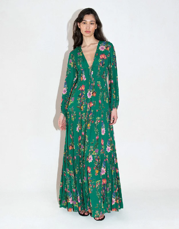 Women's Boat-Neck DressesFreya Crepe Maxi Dress - Sierra Green