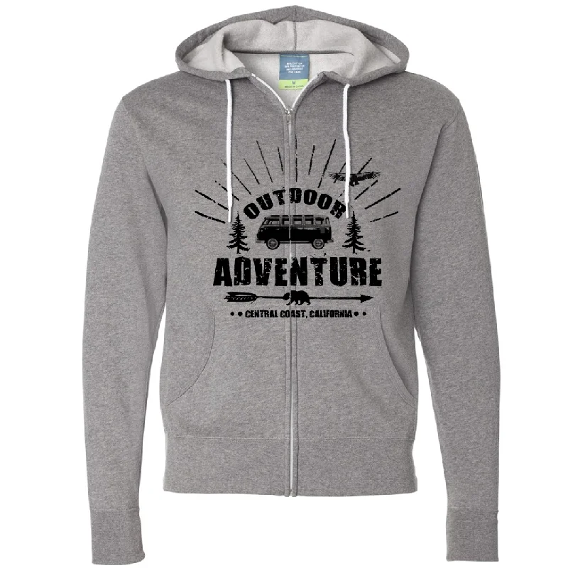 Women's Hooded Sweatshirts with Warm FabricCalifornia Outdoor Adventure Zip-Up Hoodie