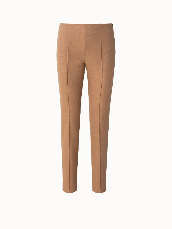 Women's Jodhpurs with Low CollarSlim Wool Stretch Flannel Pants