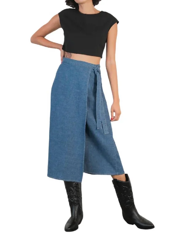 Women's Cotton SkirtsEvelyn Wrap Skirt In Sundance Sky