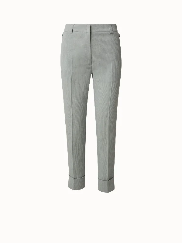 Women's Jodhpurs with ButtonsTapered Cotton Silk Structured Double Face Pant