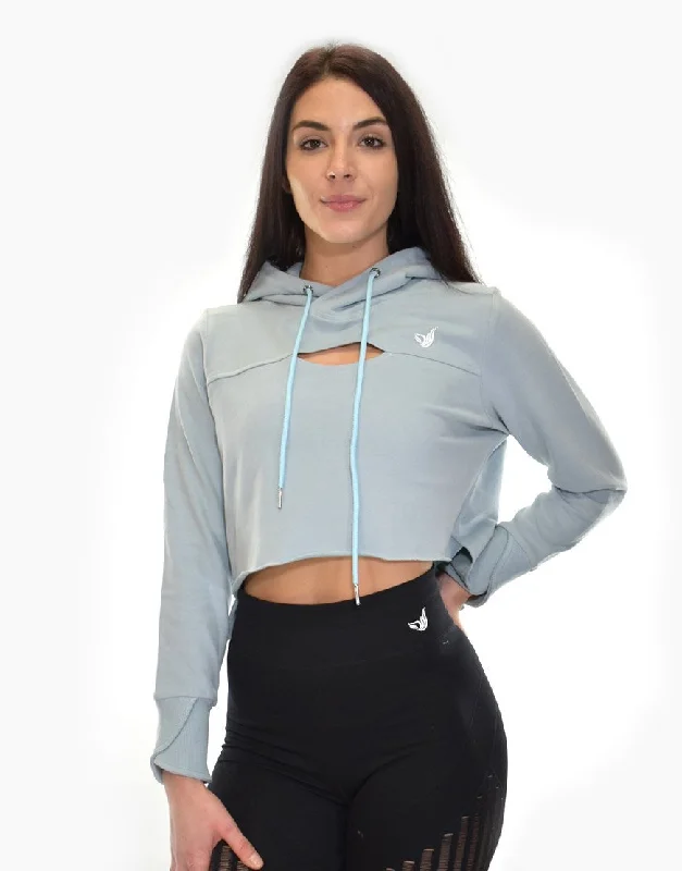 Women's Hooded Sweatshirts with Fleece LiningDEVOTEE CROPPED HOODIE