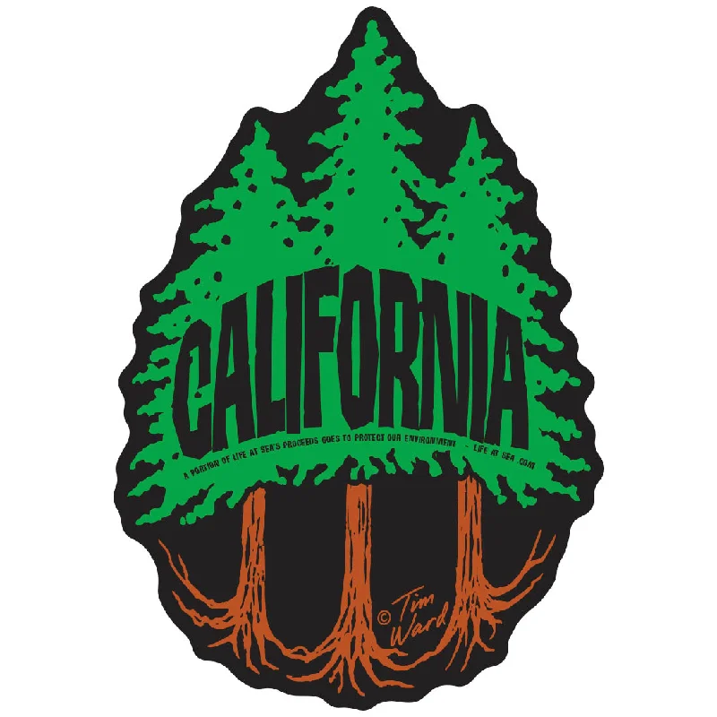 Women's Hooded Sweatshirts with Warm FabricCalifornia Redwoods Sticker 3 Trees