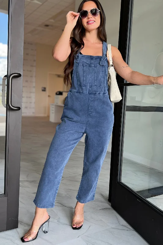 Women's Jumpsuits with SleevesOsmond Knotted Strap Zenana Overalls (Blackberry)