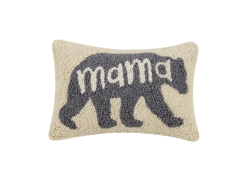 Women's Hooded Sweatshirts with Denim LiningMama Bear Throw Pillow