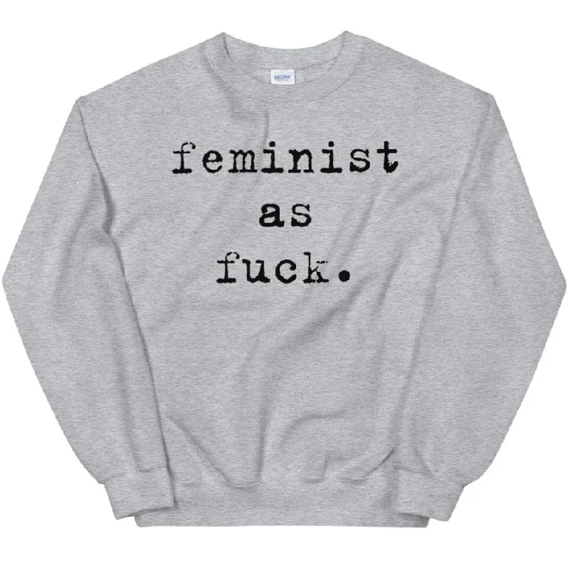 Women's Hooded Sweatshirts with Warm FabricFeminist As Fuck Typewriter -- Sweatshirt