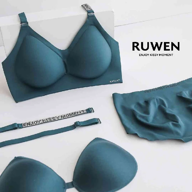 women's pajamas for a relaxing weekendlace-embellished bralette setsSALE Ruwen Diamond Set - Peacock Blue